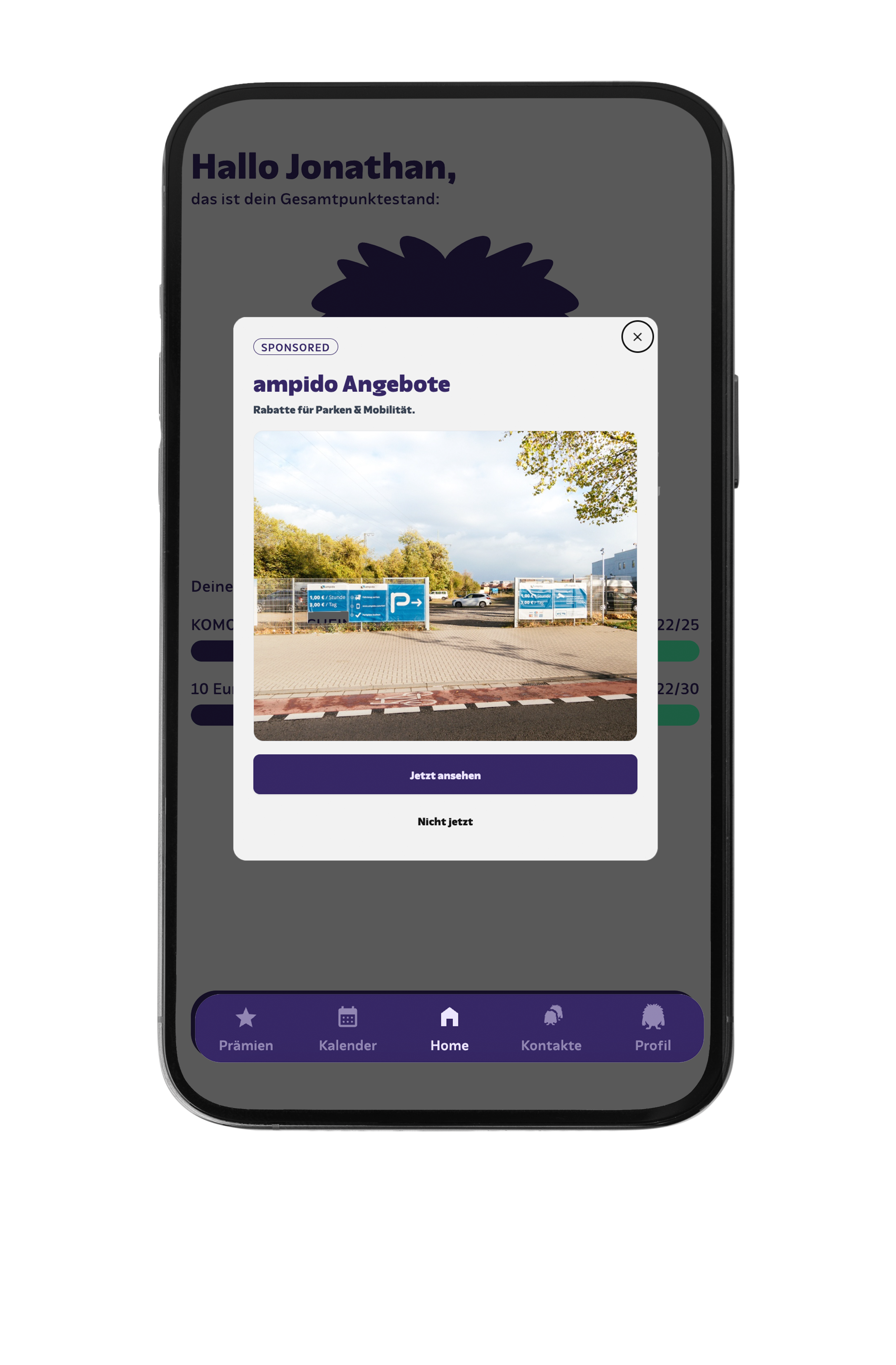Carlos Gratis · Sponsored Card im App-Feed